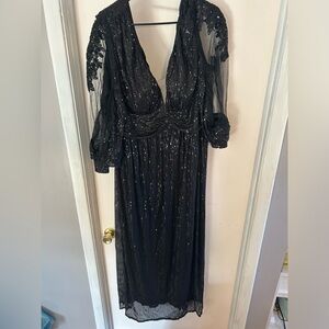 Giffniseti black sequin dress 3xl